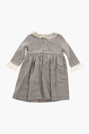 Wool-Blend Shirtdress FLAVIE with Macramé Lace Details