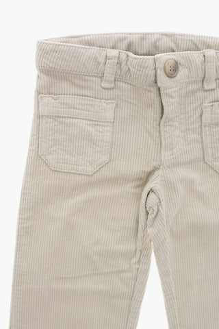 Ribbed Velour Bootcut Pants JUNON