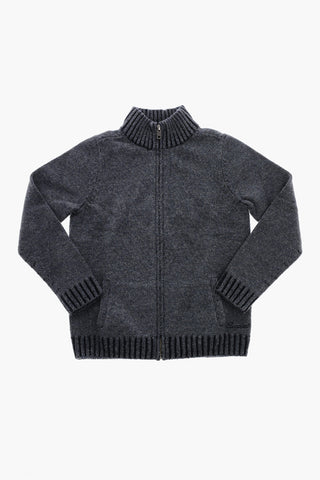 Melange Wool BERNY Sweater with Zip Closure