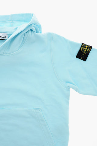 Solid Color Hoodie with Contrasting Logo