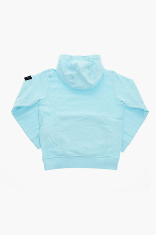 Solid Color Hoodie with Contrasting Logo