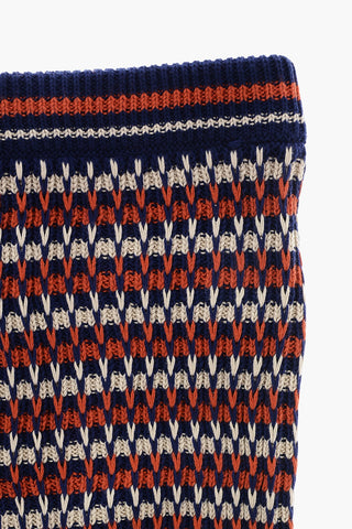 Hochgeschnittene leichte Baumwollhose mit elastischem Bund