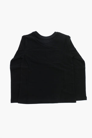 T-Shirt mit Rundhalsausschnitt und langen Ärmeln mit Logo im Karomuster