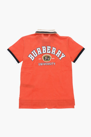 Polo in Cotone Piquè con Dettagli a Contrasto