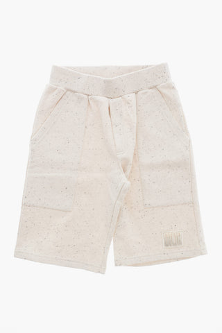 Shorts aus Baumwollmischung mit einer Bundfalte