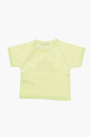 Solid Color Crew-neck T-Shirt with Embossed Logo