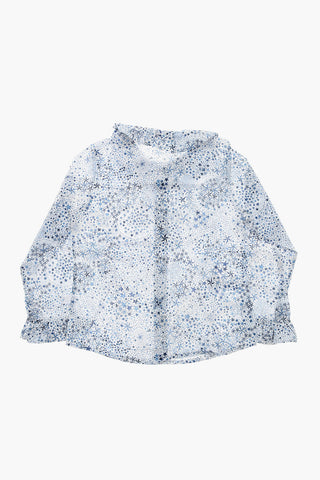 Bedruckte Popeline-Bluse aus Baumwolle mit Peter-Pan-Kragen