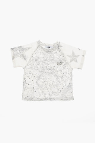 Two-Tone T-shirt with Glitter Logo