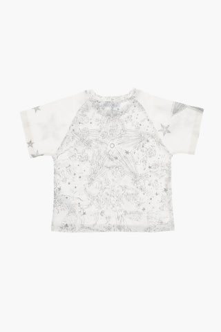 Two-Tone T-shirt with Glitter Logo