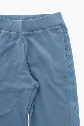 Joggers In Cotone con Banda Laterale Monogram Tono su Tono