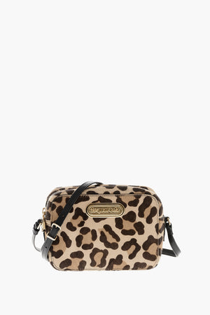 Pony-Hair Shoulder Bag With Animalier Print
