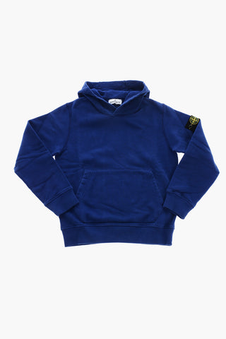 Felpa Hoodie in Cotone con Tasca a Toppa