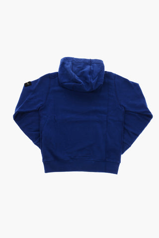 Felpa Hoodie in Cotone con Tasca a Toppa