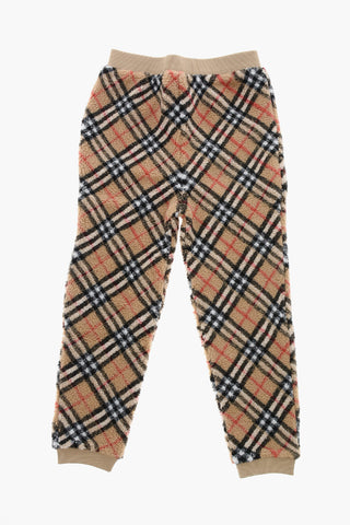 Pantaloni Casual in Pile con Motivo Iconico