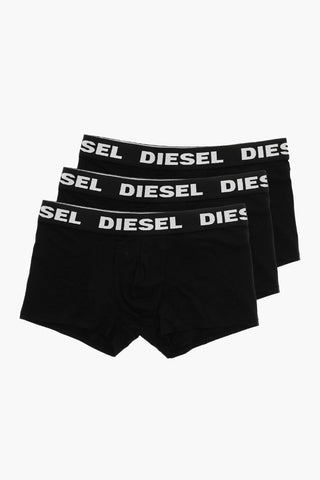 Set 3 Boxer in Cotone Stretch con Elastico Logato
