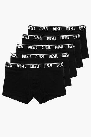 5er-Set Stretch-Baumwoll-Boxer mit Logobund