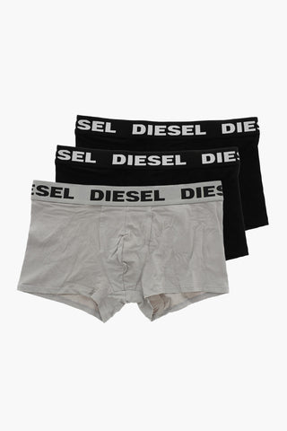 3 Pack Stretch Cotton Boxers with Logoed Band
