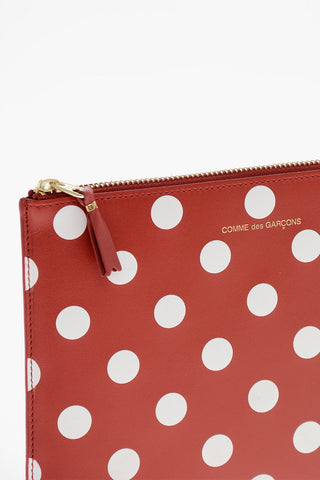 Polka Dots Leather Pochette