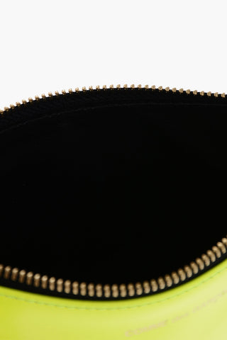 Two-Tone Leather Pochette with Zip