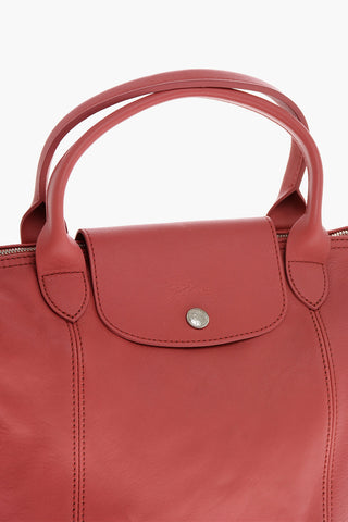 Borsa Tote In Pelle a Tinta Unita