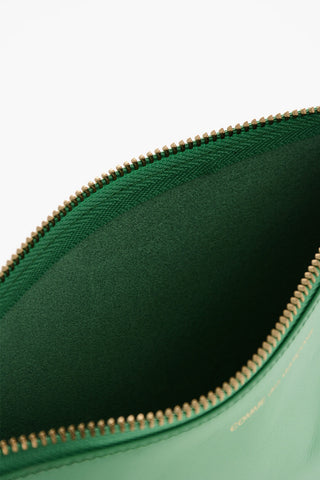 Two-Tone Leather Pochette with Zip