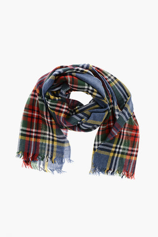 Checked Merinos Wool Scarf