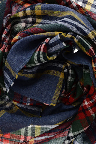 Checked Merinos Wool Scarf