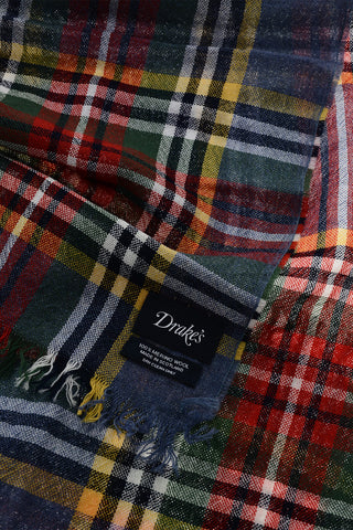 Checked Merinos Wool Scarf
