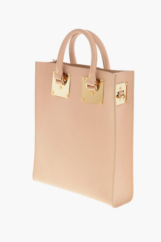 Tote Bag aus Leder mit goldfarbenen Details