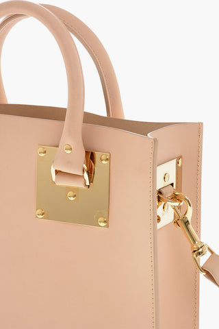 Tote Bag aus Leder mit goldfarbenen Details