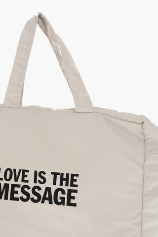 Borsa Tote In Nylon con Stampa Frontale