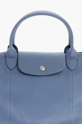 Solid Color Leather Tote Bag