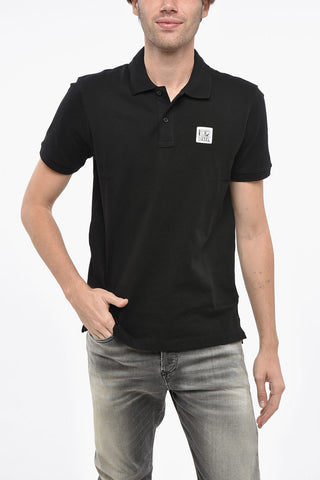 Hopsack Cotton-Blend Polo SMITH with Patch Logo