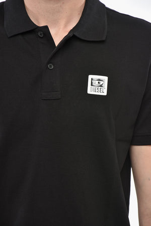 Polo aus Hopsack-Baumwollmischung SMITH mit Patch-Logo
