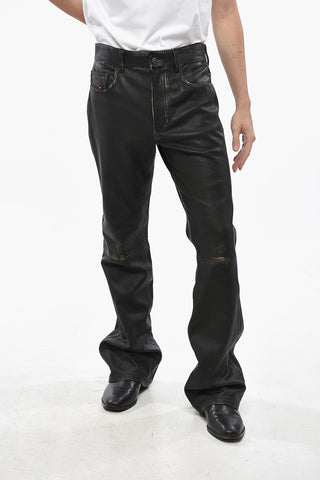 Leather Five-Pocket Trousers P-BLIXIA