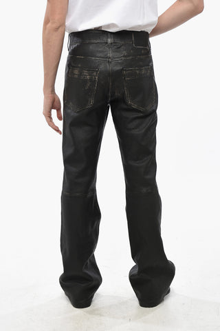 Leather Five-Pocket Trousers P-BLIXIA