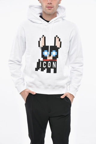 ICON Felpa Hoodie CIRO COOL FIT in Cotone Felpato con Stampa sul Fronte
