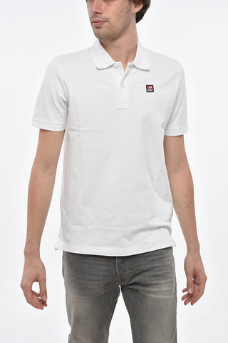 Cotton-Blend Hopsack Polo SMITH with Patch Logo
