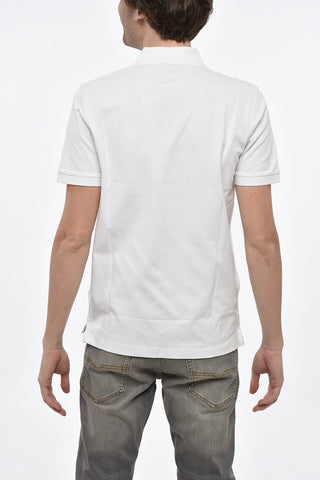 Cotton-Blend Hopsack Polo SMITH with Patch Logo