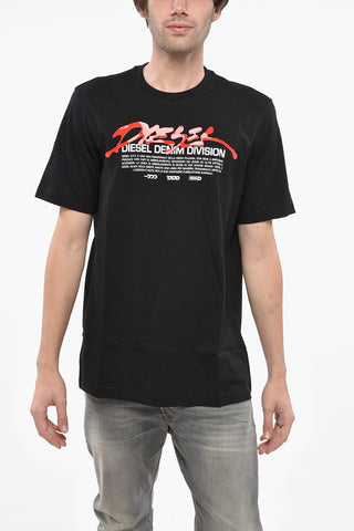 Crewneck T-Shirt DDD With Embossed Print