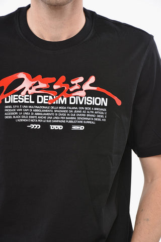 Crewneck T-Shirt DDD With Embossed Print