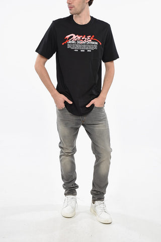 Crewneck T-Shirt DDD With Embossed Print