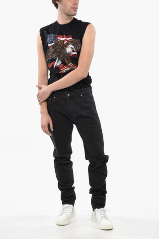 Dark Washed Stretch Denim Jeans 16cm