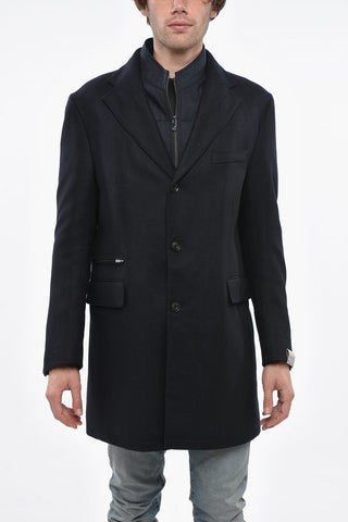 Virgin Wool SPORTSWEAR Coat with Removable Chest Piece