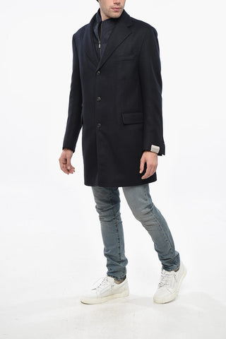 Cappotto SPORTSWEAR in Lana Vergine con Chest Piece Removibile
