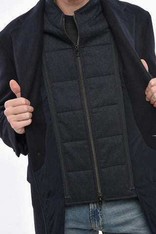 Virgin Wool SPORTSWEAR Coat with Removable Chest Piece