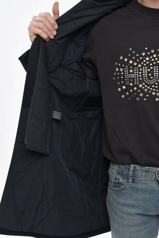 Virgin Wool SPORTSWEAR Coat with Removable Chest Piece