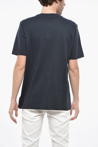 T-Shirt Girocollo in Cotone con Logo Stampato