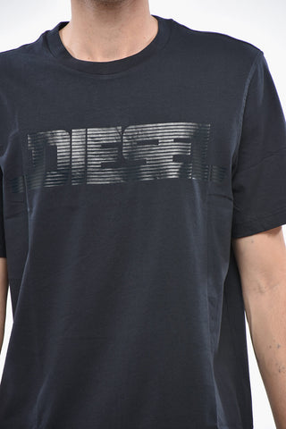 T-Shirt Girocollo in Cotone con Logo Stampato