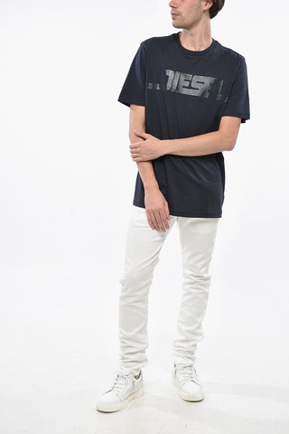 T-Shirt Girocollo in Cotone con Logo Stampato